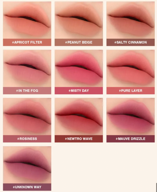 3CE Blur Matte Lipstick 4g (12 Colors)