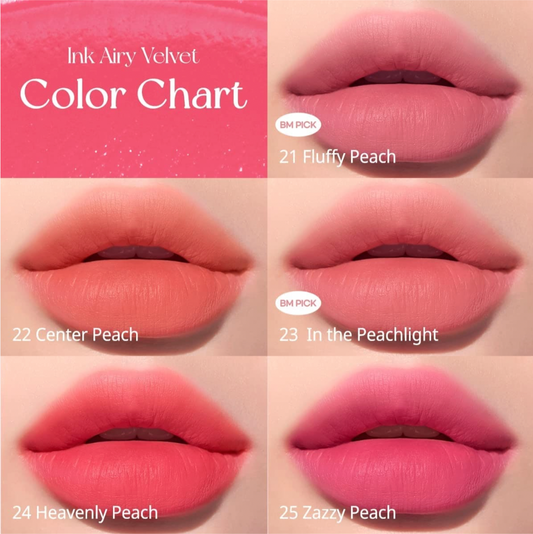 peripera Ink Airy Velvet 4g (NEW #21~#25)