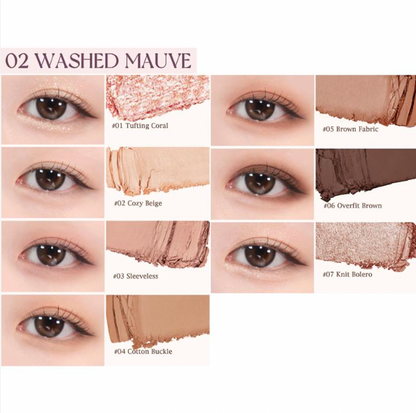 peripera Simplain Eye Palette 1.5gx1.17gx2.18g x 4 (2 Colors)