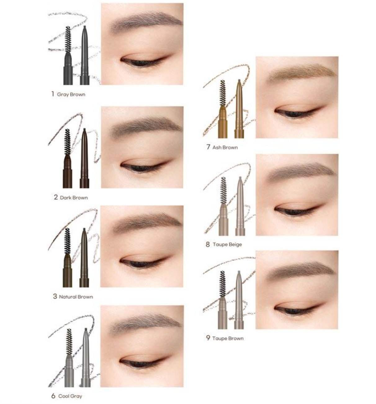 peripera Speedy Skinny Brow 0.05g (5 Colors)